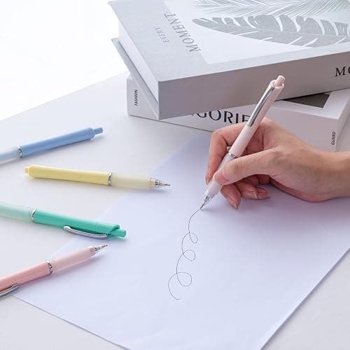 Aisibeiger Ball Point Pen Black Ink Ballpoint Pens with Super Soft Grip Medium Point 1.0mm Office Pens (6 pack) thumbnail 2