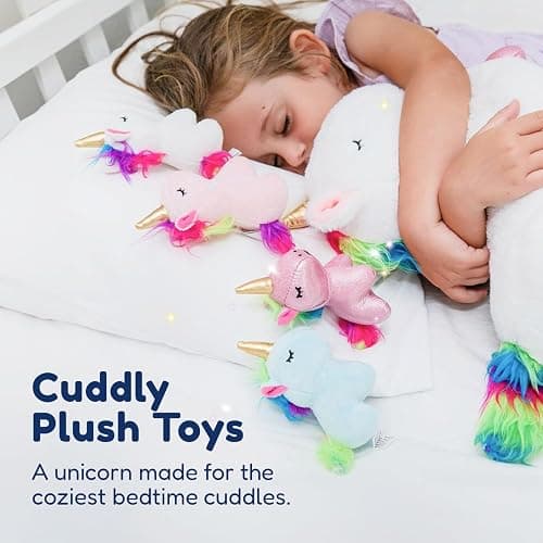 PixieCrush Unicorn Stuffed Animals for Girls, Set of 5 - Mommy with Babies - Magical Giant Stuffed Animal - Enchanting Unicorn with Babies Set - Plush Animals for Kids thumbnail 6
