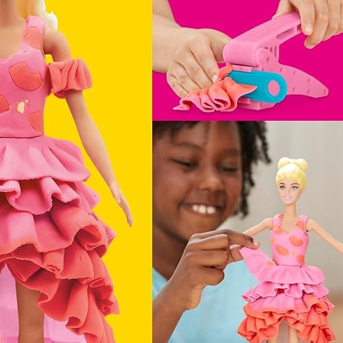 Play-Doh Barbie Designer Fashion Show Set, Make Doll Clothes with 21 Fashion Accessories & Modeling Compound, Kids Arts & Crafts for Girls & Boys 5+ thumbnail 6