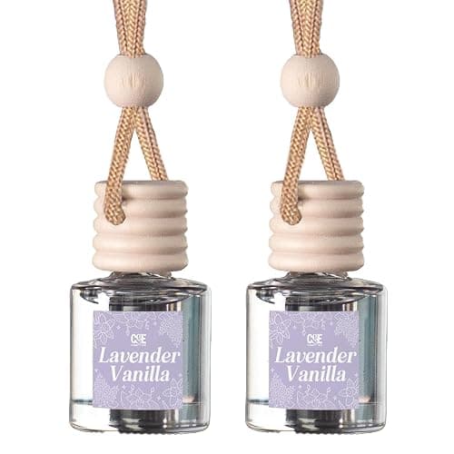 CANDECraftCo Car Air Hanging Fragrance Oil, Car Auto Freshener for Essential Oils, Scents Fragrance Aromatherapy Automobile Diffuser, Long Lasting (Lavender Vanilla) - Image 1