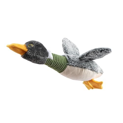 Best Pet Supplies Interactive Squeaky Dog Chew Toy, Ideal Dog Toys for Chewers, Small, Medium & Large Dogs, and Fetch Lovers - Mallard Duck Wing (Gray), Large - Image 1