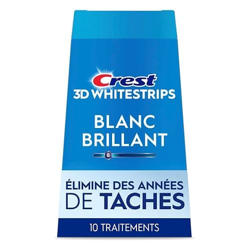Crest 3D Whitestrips Classic Vivid At-home Teeth Whitening Kit, 6 Levels Whiter, 10 Treatments thumbnail 2