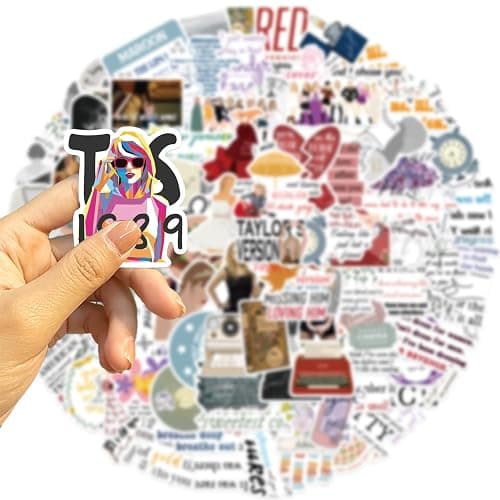 Taylor Swift Lyrics Stickers Pack – 150pcs Aesthetic Vinyl Decals Inspired by Albums & Quotes – Waterproof Stickers for Laptop, Water Bottle, Scrapbook, Phone – Swiftie Merch Gift thumbnail 9