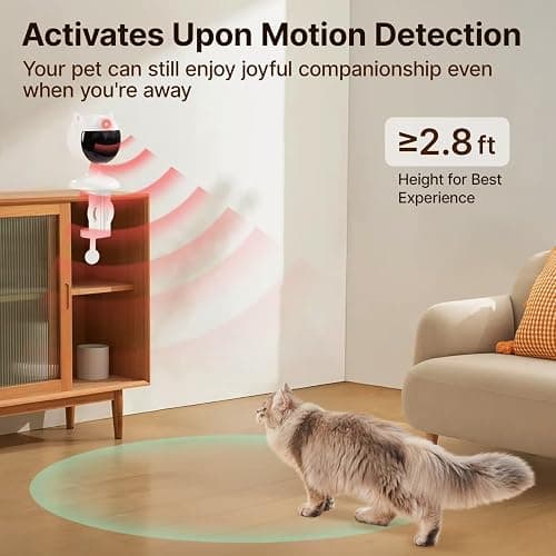 Potaroma Smart Sensor Cat Laser Toys Interactive, Motion Activated Truly Random Trjajectory, Clamp Design, Automatic Chargeable Kitten Toy Indoor Exercise, Cream White thumbnail 5