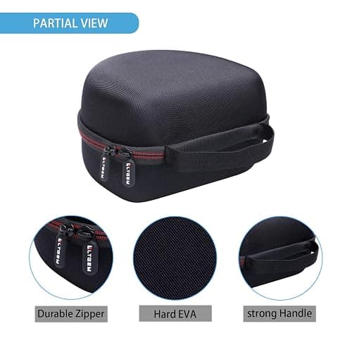 Headphone Case for Audio-Technica ATH-M30X / ATH-M50X / ATH-M40X / ATH-M50xBT2 / ATH-M50xBT2DS Headphones, Black+Grey thumbnail 3