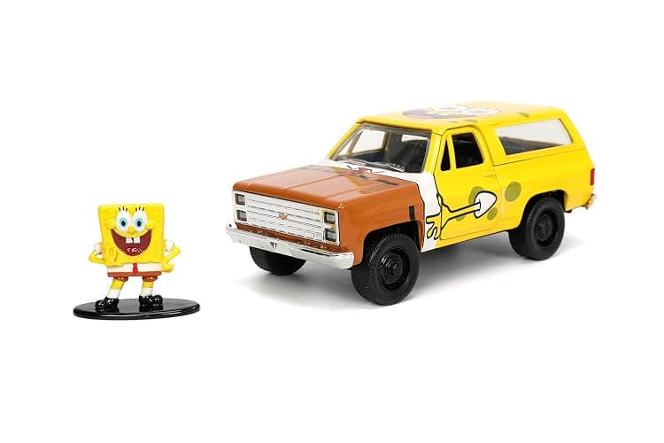 Jada Toys Spongebob Squarepants 1:32 1980 Chevy Blazer K5 Die-cast Car and 1.65" Spongebob Figure, Toys for Kids and Adults, 31798 thumbnail 5