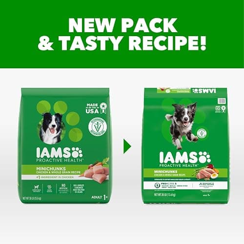 IAMS Proactive Health Adult Minichunks Premium Dry Dog Food, Adult Dog Food Dry Recipe, 30 lb. Bag thumbnail 2