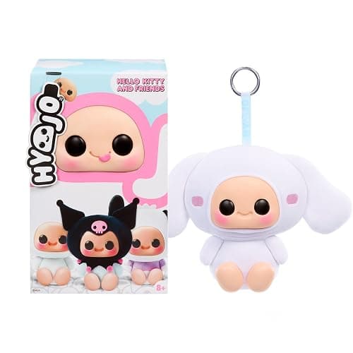 Hyojo Hello Kitty and Friends Series - Kuromi, Cinnamoroll & Pochacco | Single Squishy Collectable, Soft Plush and Mixed Materials, Squeezable Squishy Feel, Keychain Included, for All Ages - Image 1