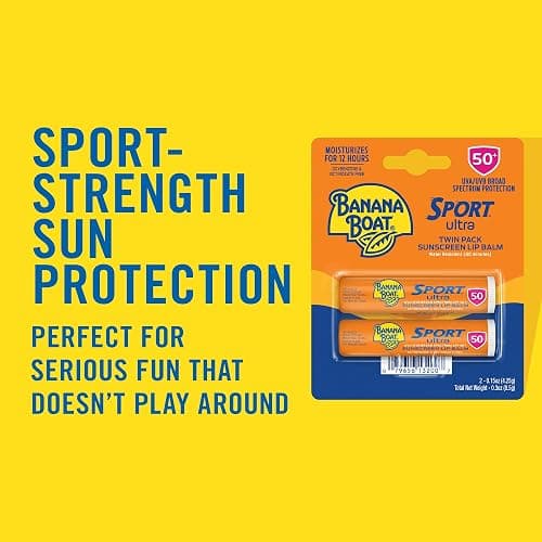 Banana Boat Sport Ultra SPF 50 Lip Sunscreen Twin Pack, Banana Boat Lip Balm SPF 50, Lip Sunblock, Travel Size Sunscreen for Lips, 2 Pack thumbnail 3