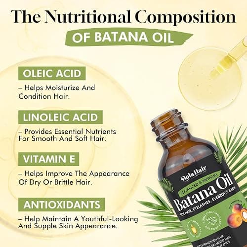 Batana Oil for Hair Growth Organics Pure Batana Hair Oil 100% Natural Batana Oil Nourishes Damaged Hair Natural Hair Growth Oil and Conditioner Batana Hair Oil 2.02 Fl Oz thumbnail 2