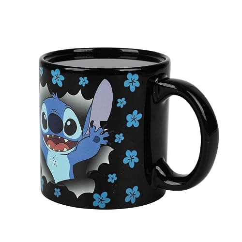 Disney Stitch Breaking Barrier 16 Oz Heat-Reactive Black Ceramic Mug thumbnail 5