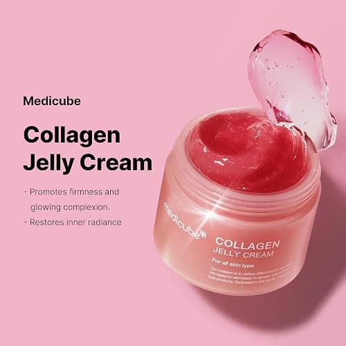 medicube Collagen Jelly Cream- Niacinamide & Freeze-Dried Hydrolyzed Collagen-Boosts skin barrier hydration & gives 24h Glow & Firmer looking skin | No artificial color, Korean skincare (3.71 fl.oz.) thumbnail 4