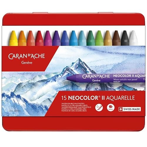 Caran d'Ache Neocolor II Boîte de 15 crayons de couleur Multicolore - Image 1