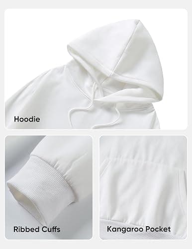 JMIERR Mens Casual Cotton Hooded Collar Drawstring Hoodies Pullover Sweatshirts Casual Long Sleeve Shirts thumbnail 7