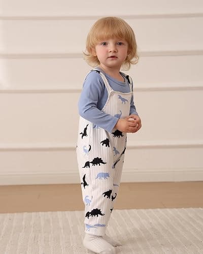 NZRVAWS Newborn Baby Boy Clothes Romper Animal Jumpsuit Overalls Cute Infant Boy Outfit Fall Winter Pant Set 0-18 Months thumbnail 4