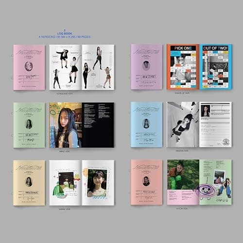 New Jeans 1st EP Album Bluebook Ver. / Random Log Book + Pin-Up Book Stickers + Photocards + Mini Poster + 3 Extra Photocards K-POP Sealed Album thumbnail 4