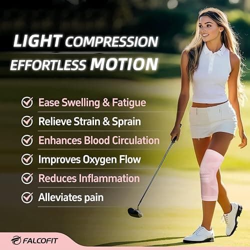 FALCOFIT Knee Sleeve – Lightweight Compression for Easy Movement – Ideal for Running, Gym & Workouts – Snug, Thin & Soft – All-Day Knee Brace for Gentle Support – Men & Women (1 Pack) thumbnail 2