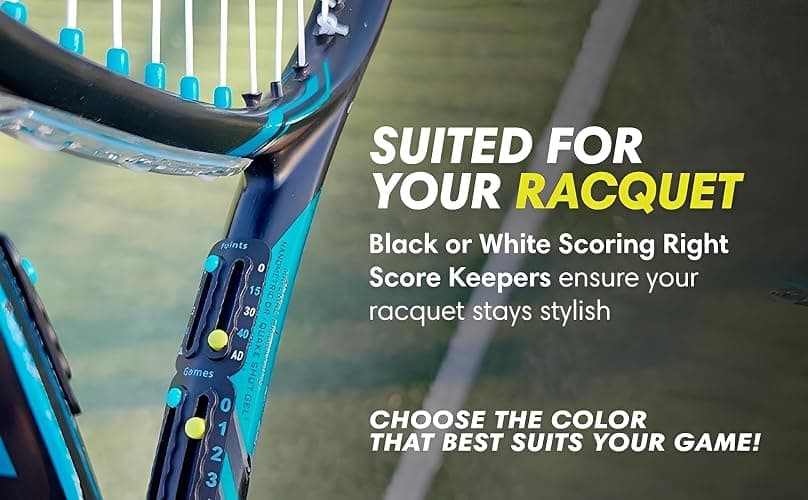 Scoring Right Portable Tennis Racket and Padel Scorekeeper, Easily Mounted Small Score Board to Keep Score of Points, Games, and Sets, ITF Conforming, Lightweight Mini Score Keeper, 1.9g thumbnail 2