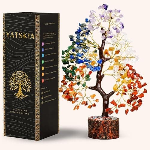YATSKIA 7 Chakra Tree of Life - Crystals and Healing Stones | Birthday Gifts for Women| Crystal Tree for Positive Energy | Home & Office Decor | Gifts for Mom - Image 1