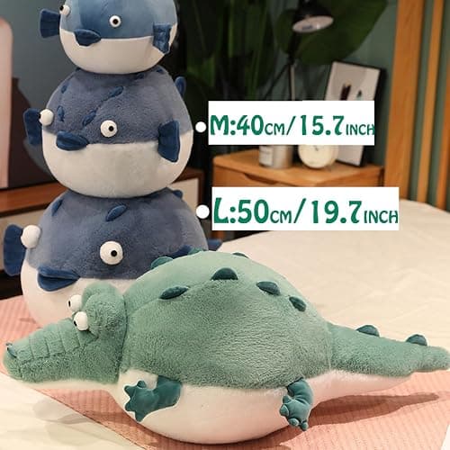 GailiMaiYa Puffer Fish Stuffed Animals 19.7'' Funny Stuffed Animals Soft Plushies,Chubby Puffer Fish Plush Toy,Unique Fat Pufferfish Stuffed Animals for Girls Kids Boys Birthday thumbnail 5