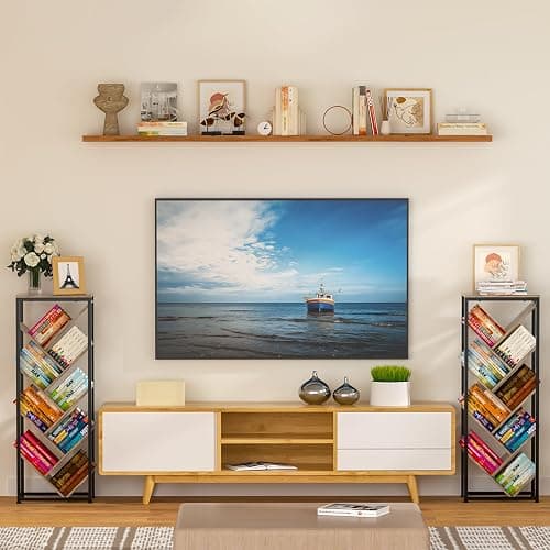 Cutogxon Tree Bookshelf - 9 Tier Floor Standing Tree Bookshelf for Hardcover Books, Small Bookshelf for Small Spaces Bookshelves Wooden Book Storage Organizer Shelves for Bedroom Living Room thumbnail 5