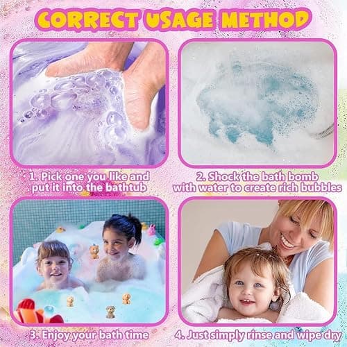 Bath Bombs for Kids with Surprise Inside for Girls Boys Toddlers, 20 Pack Organic Kids Bath Bombs with Puppy Dolls Inside, Kids Safe Handmade Bubble Bath Fizzies, Ideal Birthday Christmas Gift Set thumbnail 5