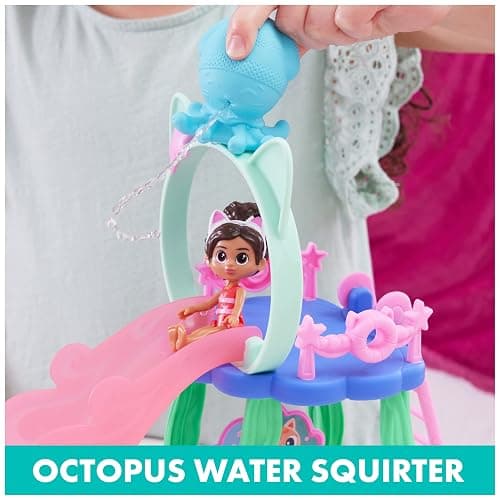 Gabby's Dollhouse, Purr-ific Pool Playset with Gabby and Mercat Figures, Color-Changing Mermaid Tails and Pool Accessories Kids Toys for Ages 3 and Up thumbnail 7