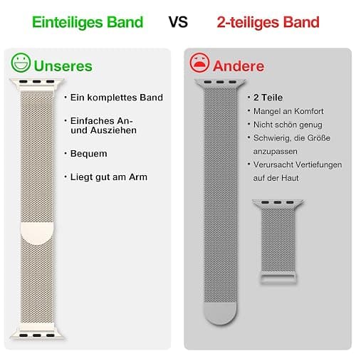 OULUOQI Ersatzarmband Kompatibel mit Apple Watch Armband 40mm 42mm 41mm 38mm 46mm 45mm 44mm Damen Herren, Einstellbar Edelstahl Metall Armbänder für iWatch Series 11 10 9 8 7 6 5 4 2 SE 3 Ultra 3 thumbnail 8