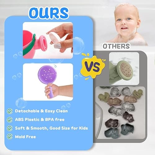 Baby Bath Toys for Kids Ages 1-3 5 PCS Toddler Bath Toys Mold Free for 2-4 Bathtub Sand Beach Pool Water Toddler Toys & Christmas Birthday Gifts (Color Random) thumbnail 4