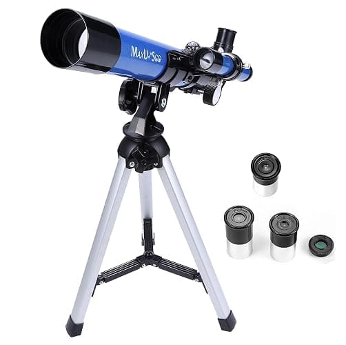 MaxUSee Kids Telescope 400x40mm with Tripod & Finder Scope, Portable Telescope for Kids & Beginners, Travel Telescope with 3 Magnification Eyepieces and Moon Mirror - Image 1