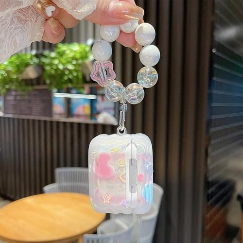 PHOEACC for Airpod Pro 3 Case 2025 Cute Dream 3D Gitter Stars Clear Protective Cover with Strap Keychain Compatible with AirPods Pro 3rd Generation Case for Girls Women (Stars Pink) thumbnail 7