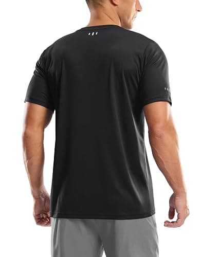 Men's UPF 50+ Sun Protection Dry Fit Workout T-Shirts Rash Guard Swim Shirts Moisture Wicking Tee for Athletic, Beach, Hiking thumbnail 2