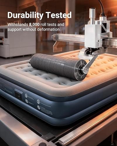 iDOO Queen Air Mattress with Built in Pump, 18 Raised Comfort Inflatable Mattress Blow up Mattress, Upgraded Four Chamber Portable Air Bed for Camping, Guests and Home, Colchon Inflable, 650 lbs Max thumbnail 9