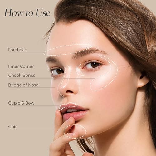 MYMERRY Dewy Highlighter Makeup 15g/0.53fl.Oz, Highlighter Makeup Stick for Face and Body, Radiant & Shimmer Glow, Buildable Color for All Day | Vegan & Cruelty-Free | Champagne Beige Gold thumbnail 7