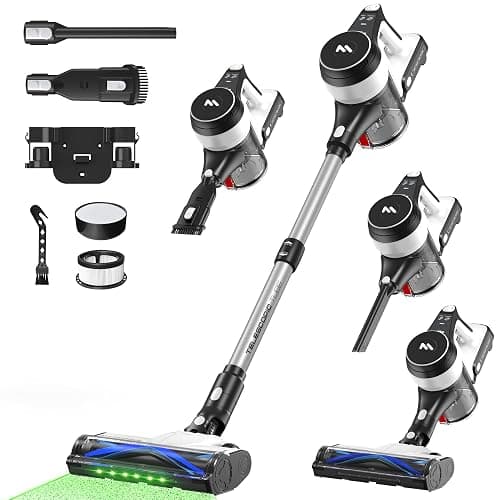 AlloyMove Cordless Vacuum Cleaner, 550W 50KPA 70Mins Powerful Vacuum Cleaners for Home, with Anti-Tangle, LED Display Screen, Self-Standing Stick Vacuum for Hardwood Floors/Pet Hair/Carpet, A01 - Image 1