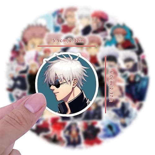 Jujutsu Kaisen Stickers for Kids,55PCS Jujutsu Kaisen Stickers,Hot Cartoon Anime Vinyl Sticker for Water Bottle Laptop Phone Scrapbooking Journaling for Adults Teens for Party Supply Favor Decor thumbnail 6