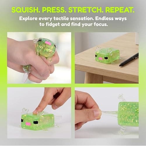 Axolotl Squishy Stress Ball, Soft TPR Slow Rising Squeeze Toy, Cute Axolotl Fidget Toy for Stress Relief, Anxiety Calming Sensory Toy for Kids Adults(Green) thumbnail 3