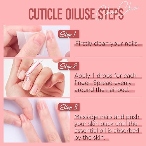 CHUCHU Vegan Cuticle Oil for Nail: Rose Scent Natural Vitamin B & E Nail Oil - Hydrates Moisturizes Repairs for Nails Damage Dry Cuticle 0.51 Fl Oz thumbnail 5