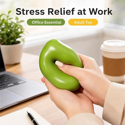 2Pack Premium Crunchy Mango Squishy Stress Ball, Thermochromic Green to Yellow Sensory Fidget Toy with Gentle Crunch Sound & Slow Rising Squeeze, ASMR Desk Toy, Anxiety Relief Gift for Office Home thumbnail 6