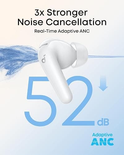 Soundcore P31i by Anker, Real-Time Adaptive Noise Cancelling, Hi-Res Sound, Translation Earbuds, 50H Playtime, Wireless Earbuds, Bluetooth Earphones, Spatial Audio, Fast Charging, IP55 thumbnail 2