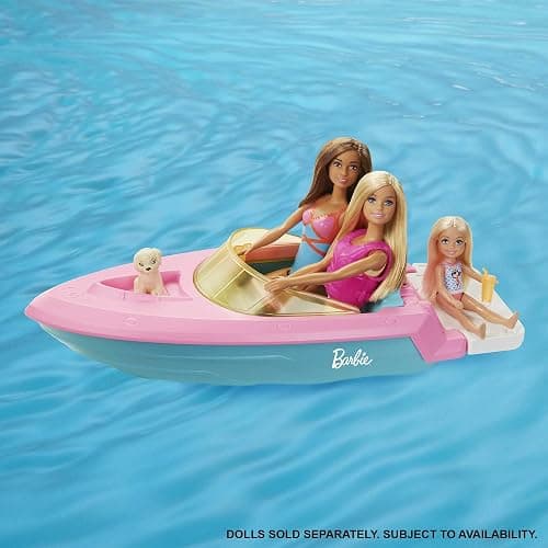 Barbie Boat with Puppy and Themed Accessories, Fits 3 Dolls, Floats in Water, Great Toy for 3 to 7 Year Olds thumbnail 3