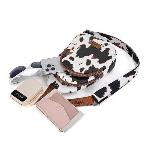 Wrangler Western Crossbody Sling Bags for Women Backpack Chest Bag for Travel, Daily Use, and Gifts - Leopard and Cow Print thumbnail 6