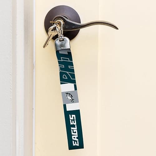 Rico Industries NFL Football Standard Wrist Lanyard Key Chain, Cute Wristlet Strap Holder for Car Keys ID Badges Card Wallet thumbnail 2