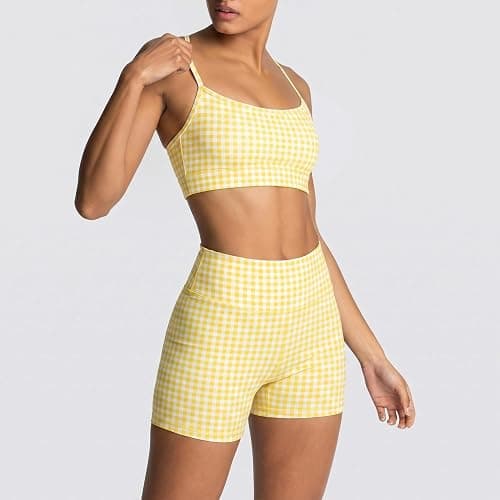 2 Pieces Workout Sets for Women Yoga Pilates Outfits Gym Matching Sets | Sports Bra High Waisted Shorts Two Piece Sets Matching Workout Sets, Yoga Active Wear Outfits thumbnail 5