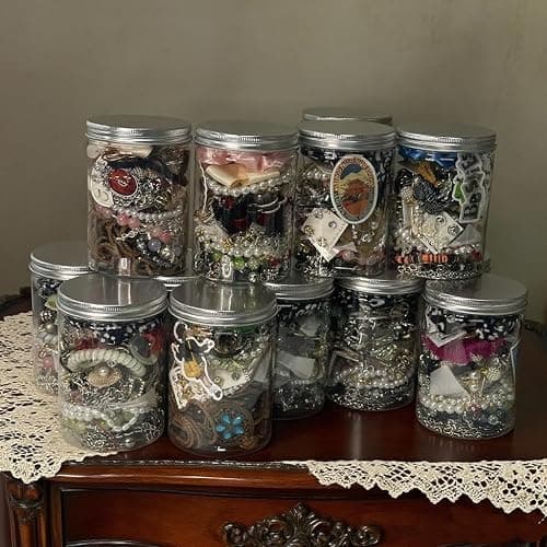 MINGRI Mystery Jewelry Jar for Women, Gothic Witchy Jewelry Gift Set(Goth Boho Mixed Punk Everyday Necklaces,Earrings, Rings,Bracelets/Bangles),Unique Alternative Fashion Romantic Present for Her thumbnail 5