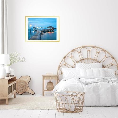 JCJMY 19.7x27.6 Puzzles Frame for 50x70 cm Puzzles Poster Photo Picture, Display 18x24 with Mat or 19.7 x 27.6 without, Wall Hanging 19.7 by 27.6 inch 1000 Pieces Puzzles Frame, Gold thumbnail 6
