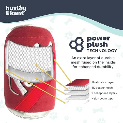 Huxley & Kent Funny Dog Toy w/Squeaker – Power Plush Squeaky Dog Toys for Small, Medium & Large Dogs – Soft Stuffed Animal for Indoor Play & Fetch - Dr Pooper, Small thumbnail 3