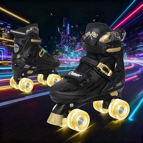 Nattork Adjustable Roller Skates for Kids Boys Girls- Teen Youth Age 4-16 - Cool Racing Car Indoor Outdoor Gift Idea for Birthdays Christmas thumbnail 6