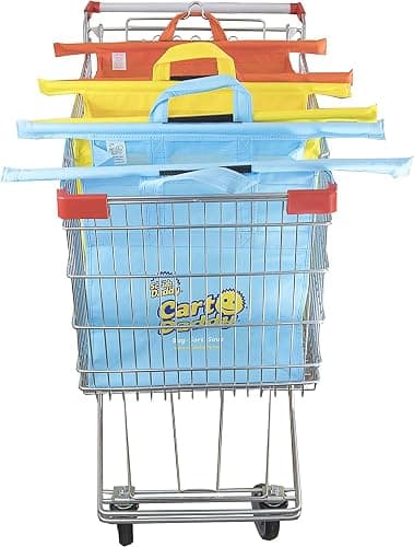 Scrub Daddy Cart Daddy - Trolley Bags for Shopping Trolley, Pack of 3 Shopping Carriers, Replace Carrier Bags with Heavy Duty Reusable, Foldable Fabric Organisers for Groceries & Food, Washable - Image 1