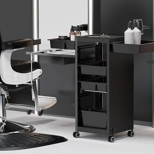 OmySalon Salon Trolley Cart with Wheels & 6 Drawers, Hair Cart Organizer for Stylist Hairdresser, Salon Cabinet Station for Barbershop Beauty Spa thumbnail 2